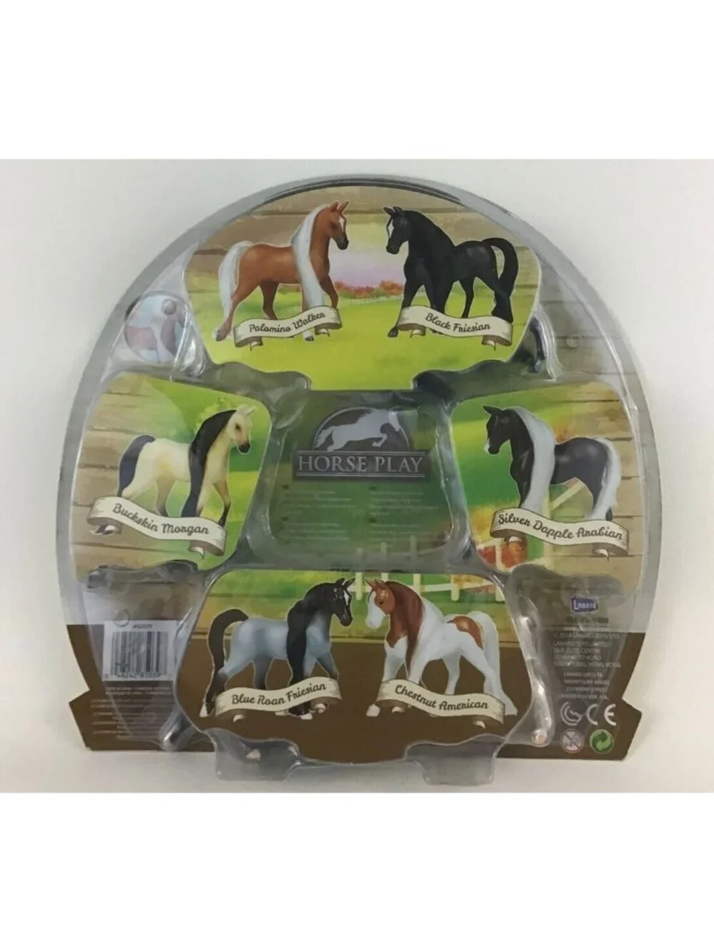 Lanard Horse Play Showcase Horse Collection of 6 New 2014 Palomino Friesian Toy